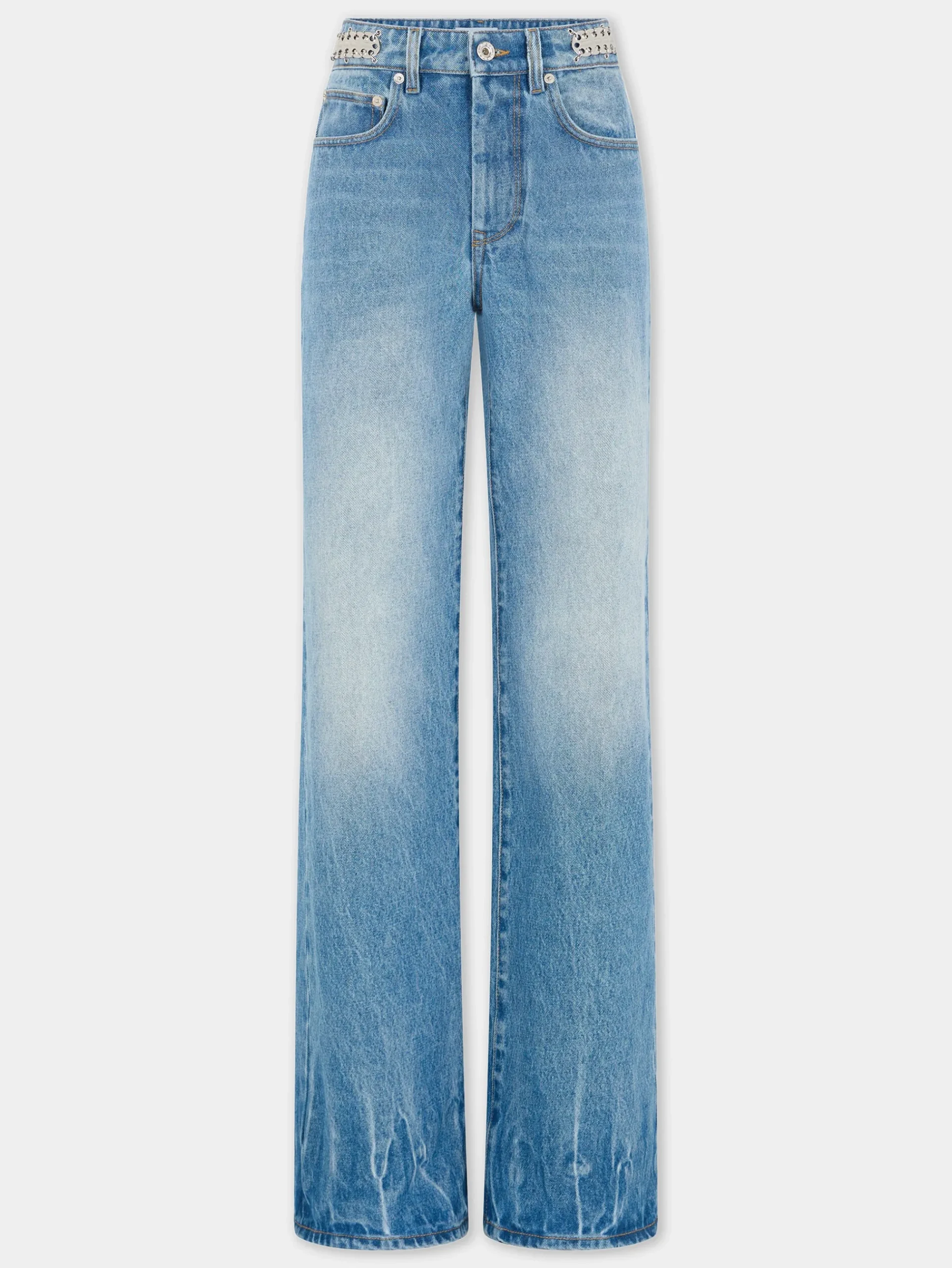 Flared jeans embellished with 1969 discs | Rabanne Hot
