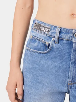 Flared jeans embellished with 1969 discs | Rabanne Hot