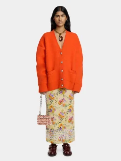 FLORAL LONG EMBELLISHED SKIRT IN SECOND SKIN JERSEY | Rabanne Best