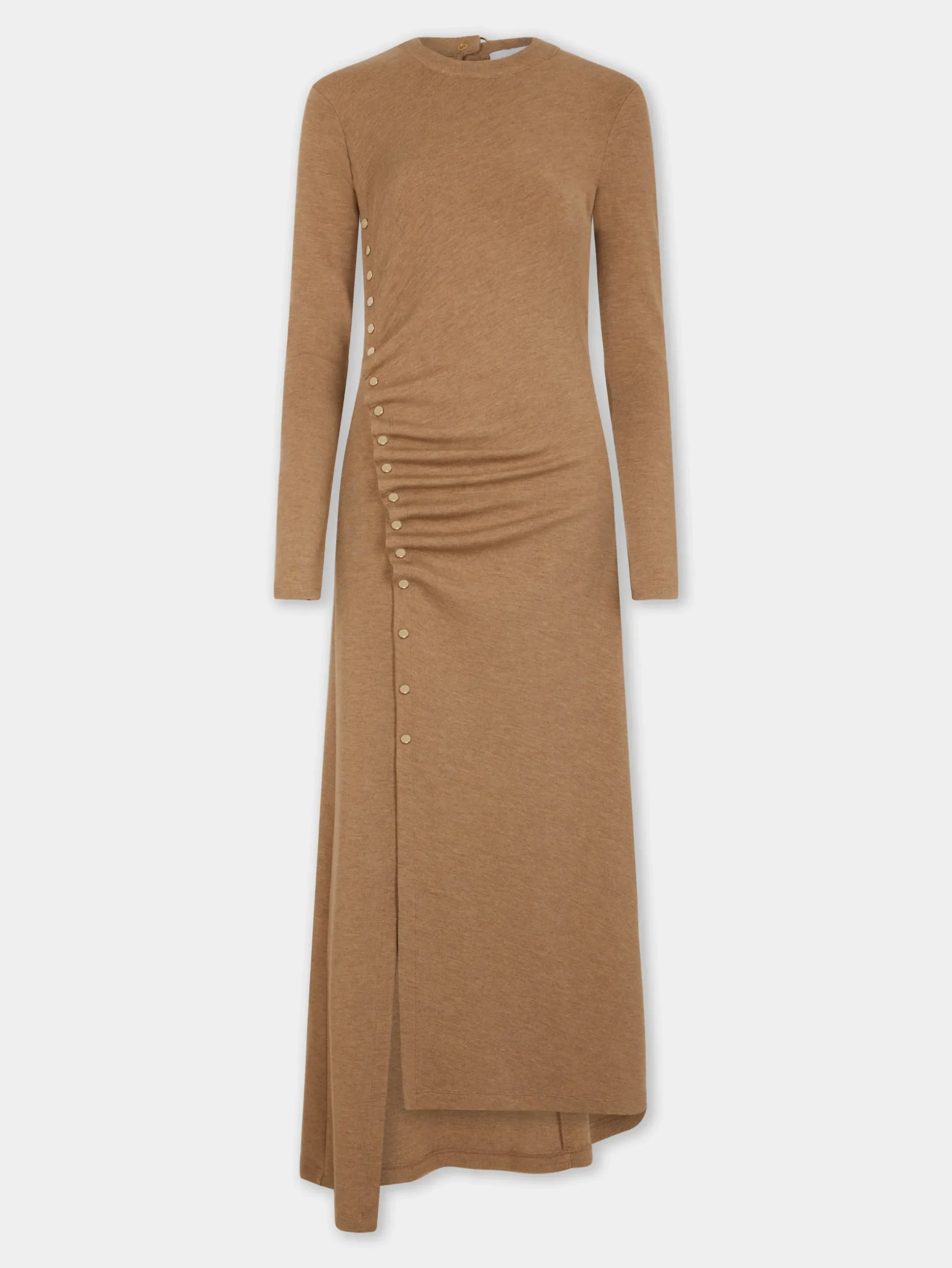 GATHERED LONG DRESS IN WOOL JERSEY | Rabanne Store