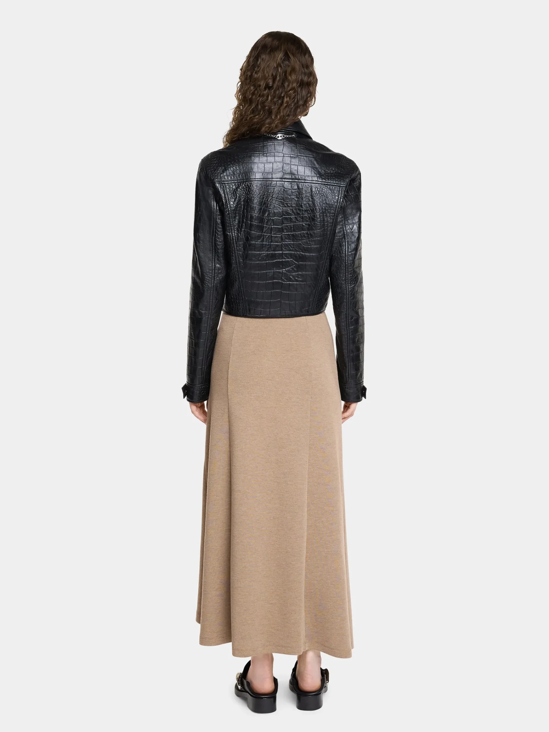 GATHERED LONG DRESS IN WOOL JERSEY | Rabanne Store