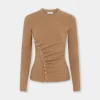 GATHERED TOP IN WOOL JERSEY | Rabanne Clearance