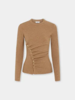 GATHERED TOP IN WOOL JERSEY | Rabanne Clearance