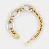 Gold and Silver oversized XL Link Necklace | Rabanne Outlet