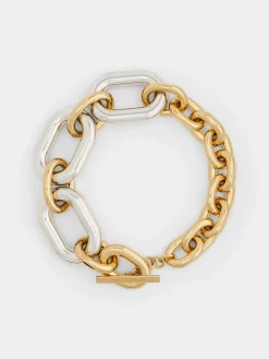 Gold and Silver oversized XL Link Necklace | Rabanne Outlet
