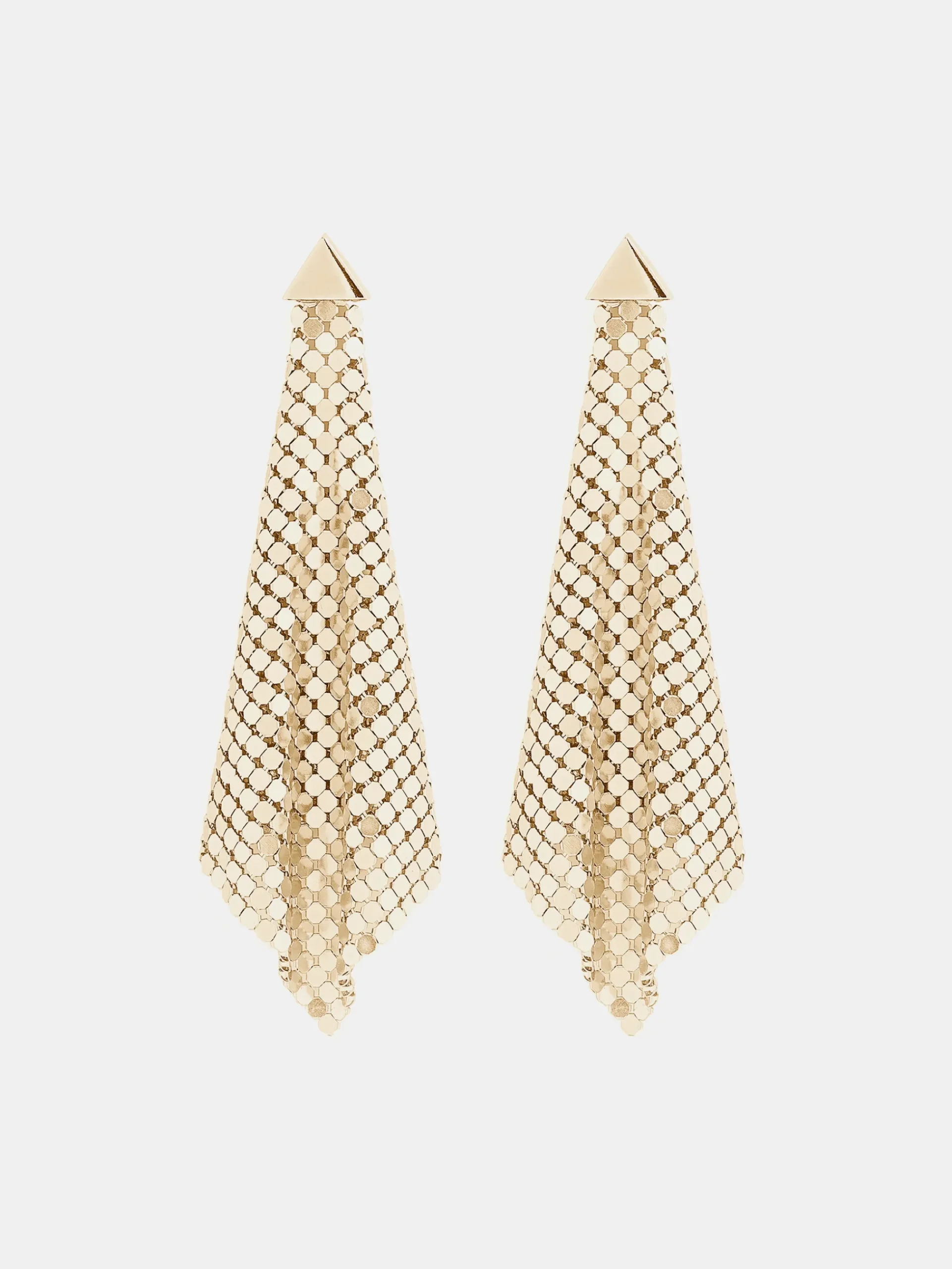 Gold chainmail earrings | Rabanne Sale