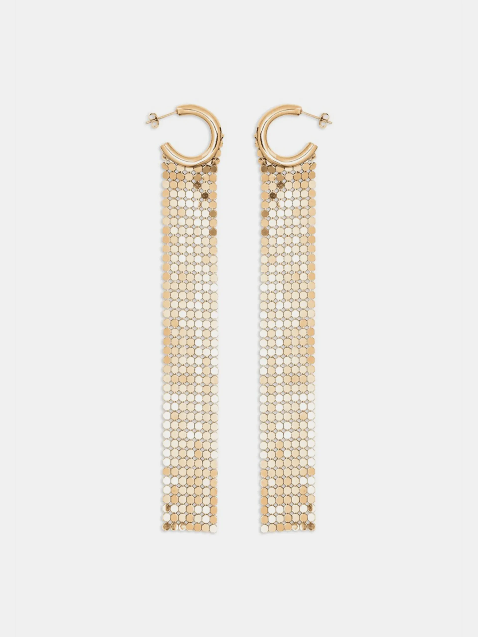Gold chainmail Hoop earrings | Rabanne Flash Sale