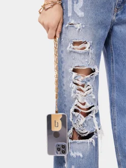 Gold crossbody phone chain | Rabanne Cheap
