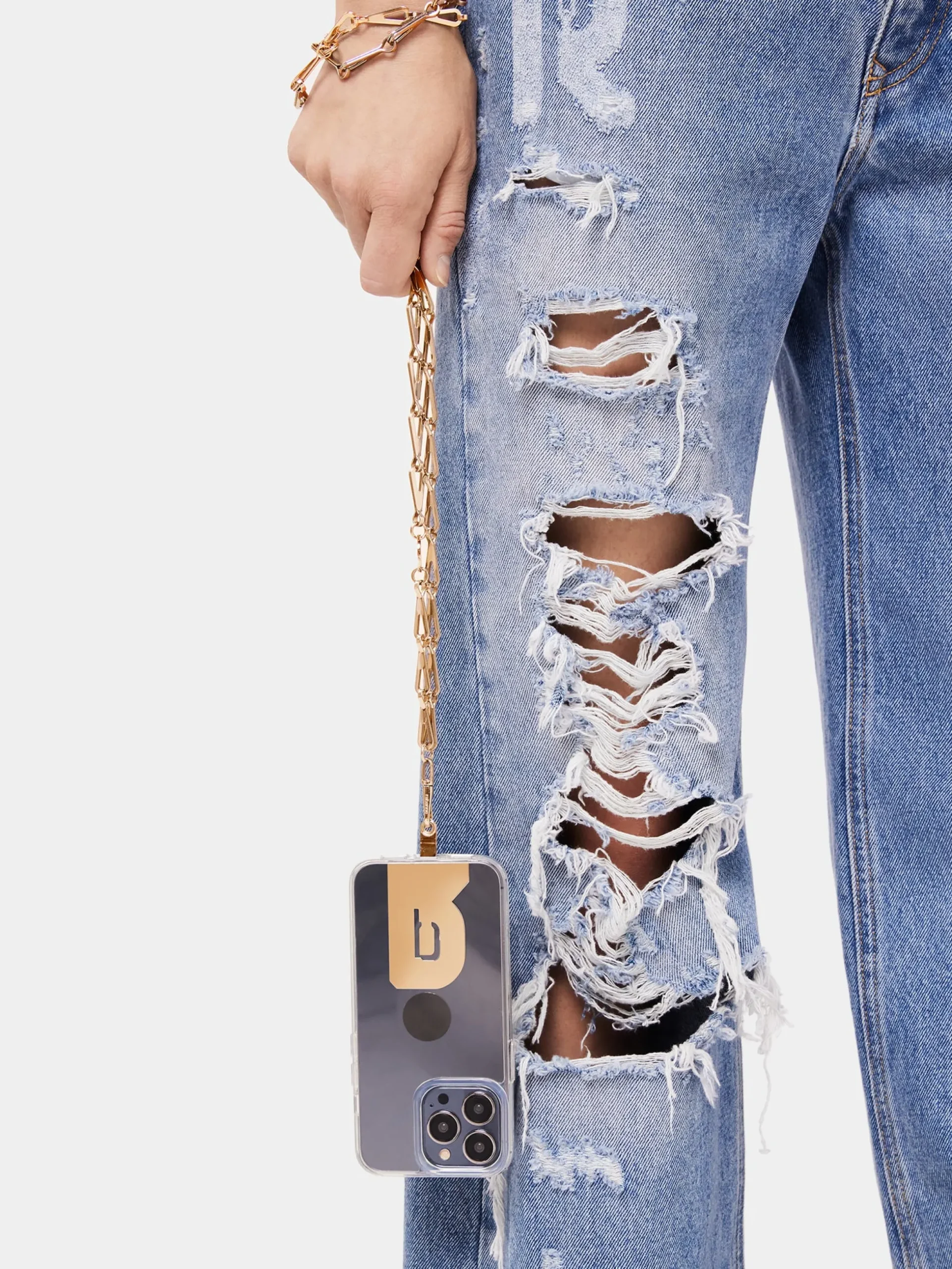Gold crossbody phone chain | Rabanne Cheap
