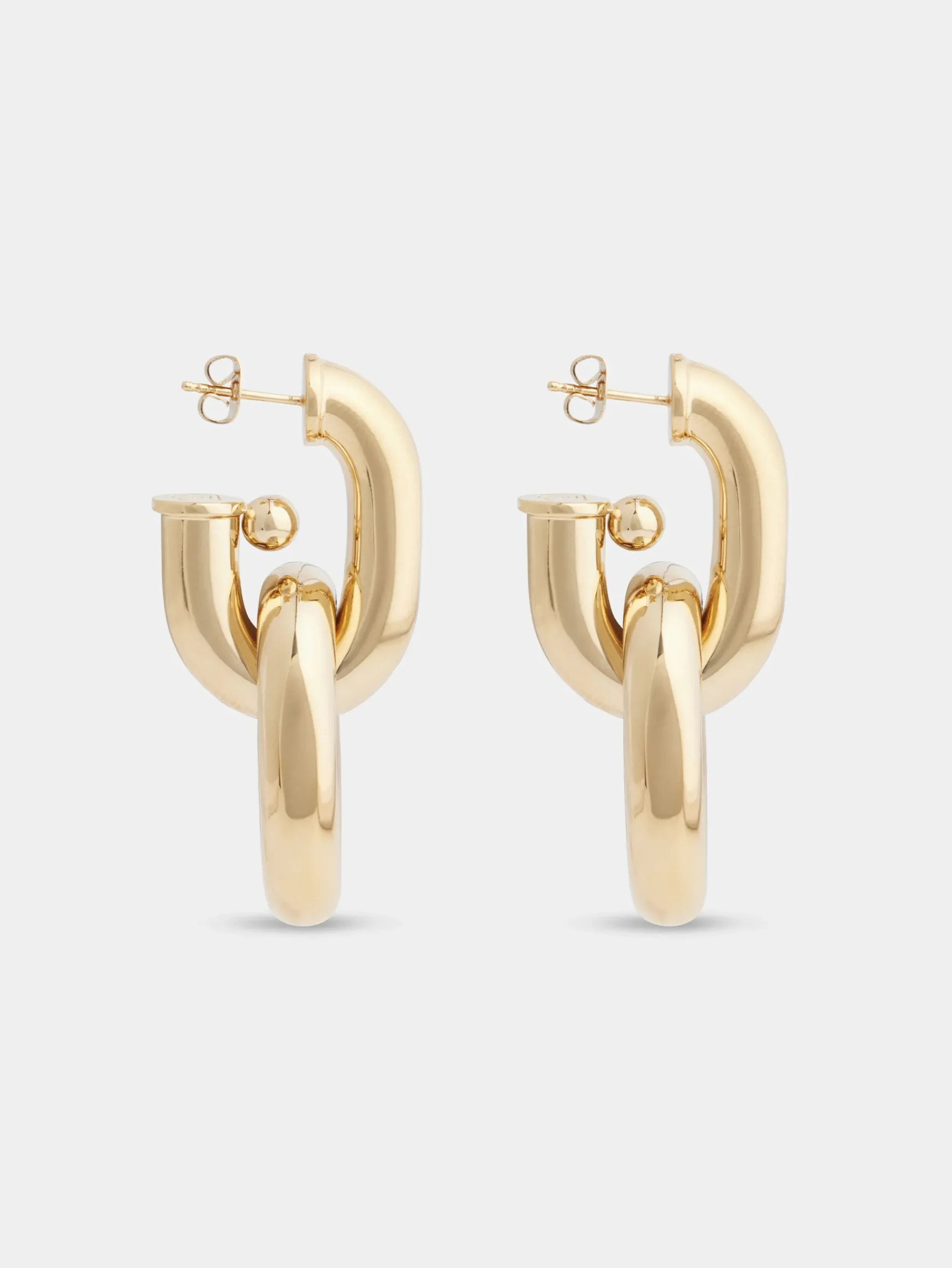 Gold Double XL Link earrings | Rabanne Store