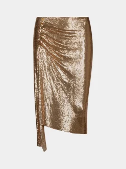 Gold Drapé pression chainmail skirt | Rabanne Best Sale
