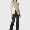 Gold drapé pression top in lurex | Rabanne Discount