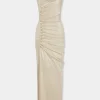 Gold Long Dress in Lurex | Rabanne Hot