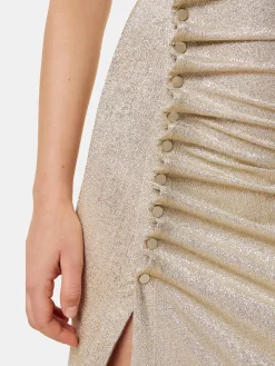 Gold Long Dress in Lurex | Rabanne Hot