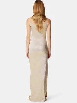 Gold Long Dress in Lurex | Rabanne Hot