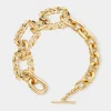 Gold oversized XL link twist necklace | Rabanne Outlet