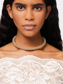 Gold Pixel necklace in micro crystals | Rabanne Best Sale