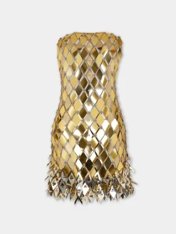 GOLD SHORT DRESS IN ASSEMBLY | Rabanne Best