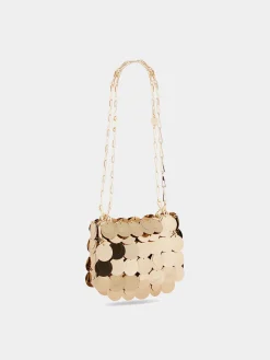 GOLD SPARKLE DISCS NANO BAG | Rabanne Flash Sale
