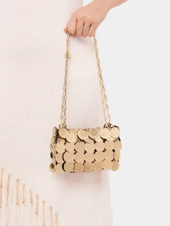 GOLD SPARKLE DISCS NANO BAG | Rabanne Flash Sale