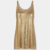 GOLD TANK TOP IN MESH | Rabanne Hot
