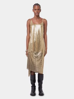 GOLD TANK TOP IN MESH | Rabanne Hot