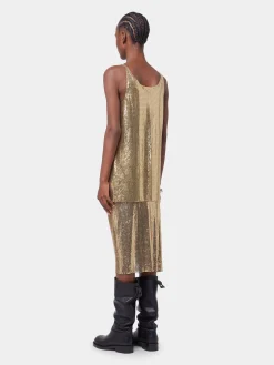 GOLD TANK TOP IN MESH | Rabanne Hot