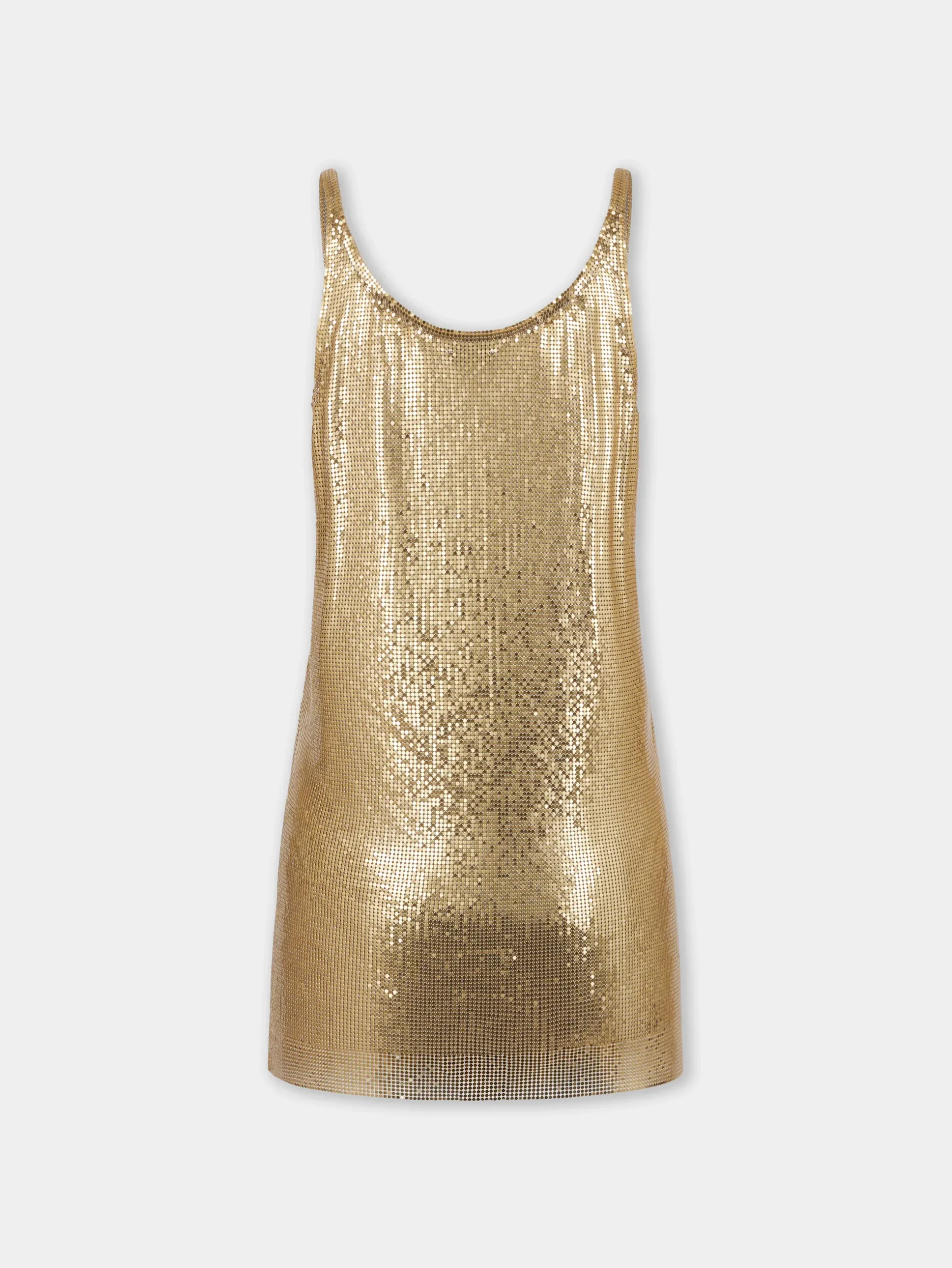 GOLD TANK TOP IN MESH | Rabanne Hot