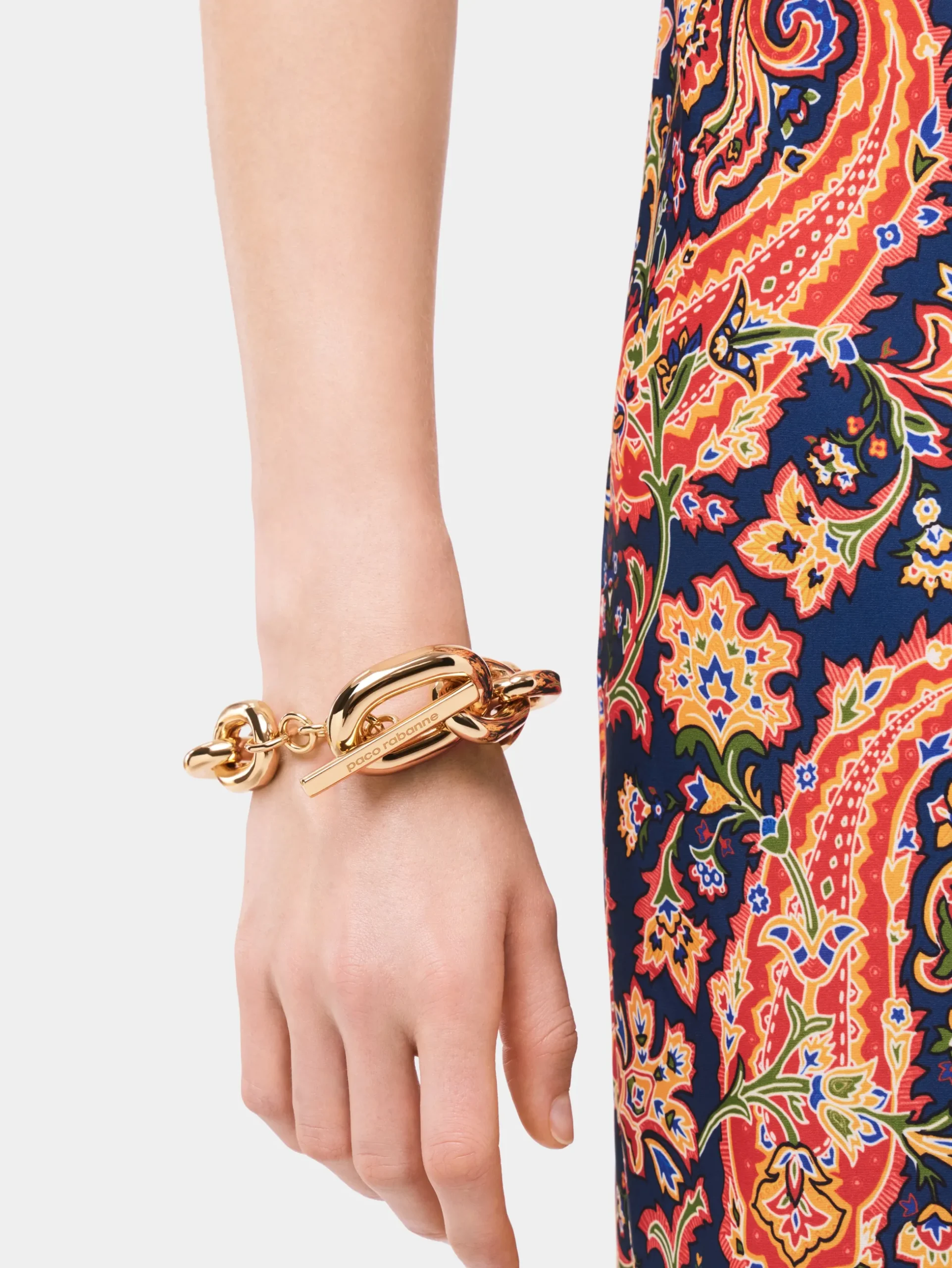 Gold XL link bracelet | Rabanne Cheap