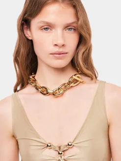 Gold Xl Link necklace | Rabanne Store