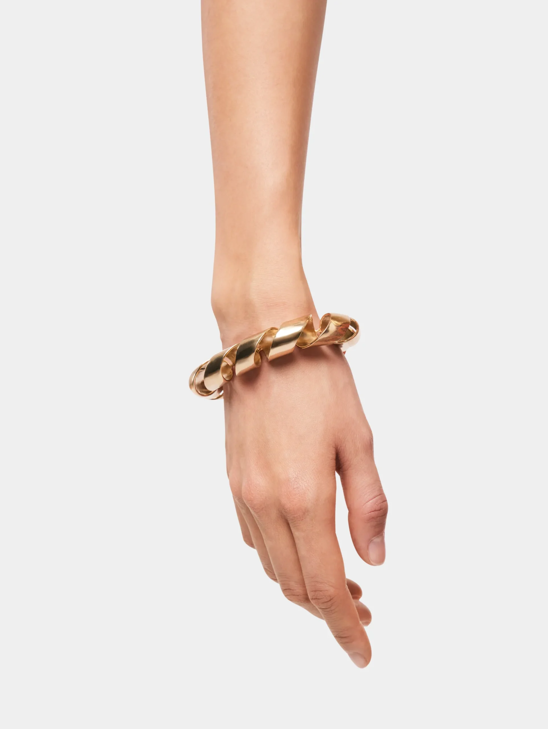 Gold XL link twist cuff | Rabanne Best
