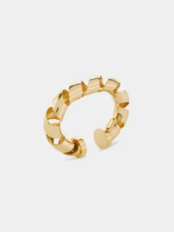 Gold XL link twist cuff | Rabanne Best