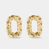 Gold XL Link twist earrings | Rabanne New