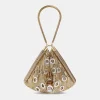 Golden chainmail pocket bag with metallic eyelets | Rabanne Clearance