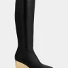 Golden heel Knee-High leather Boots | Rabanne Best