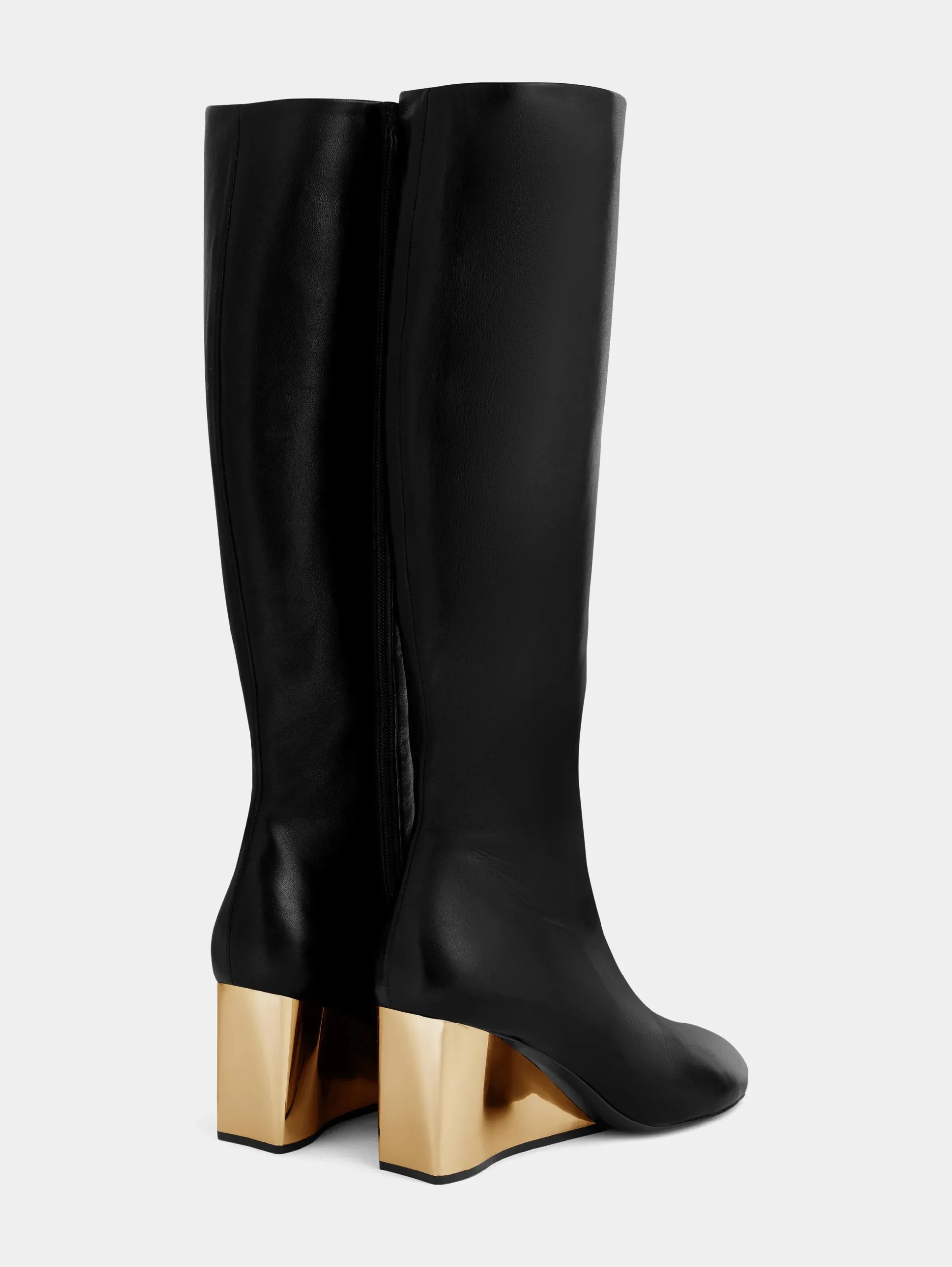 Golden heel Knee-High leather Boots | Rabanne Best