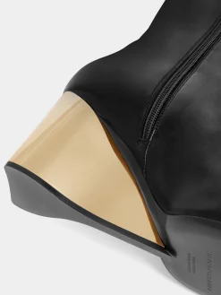 Golden heel Knee-High leather Boots | Rabanne Best