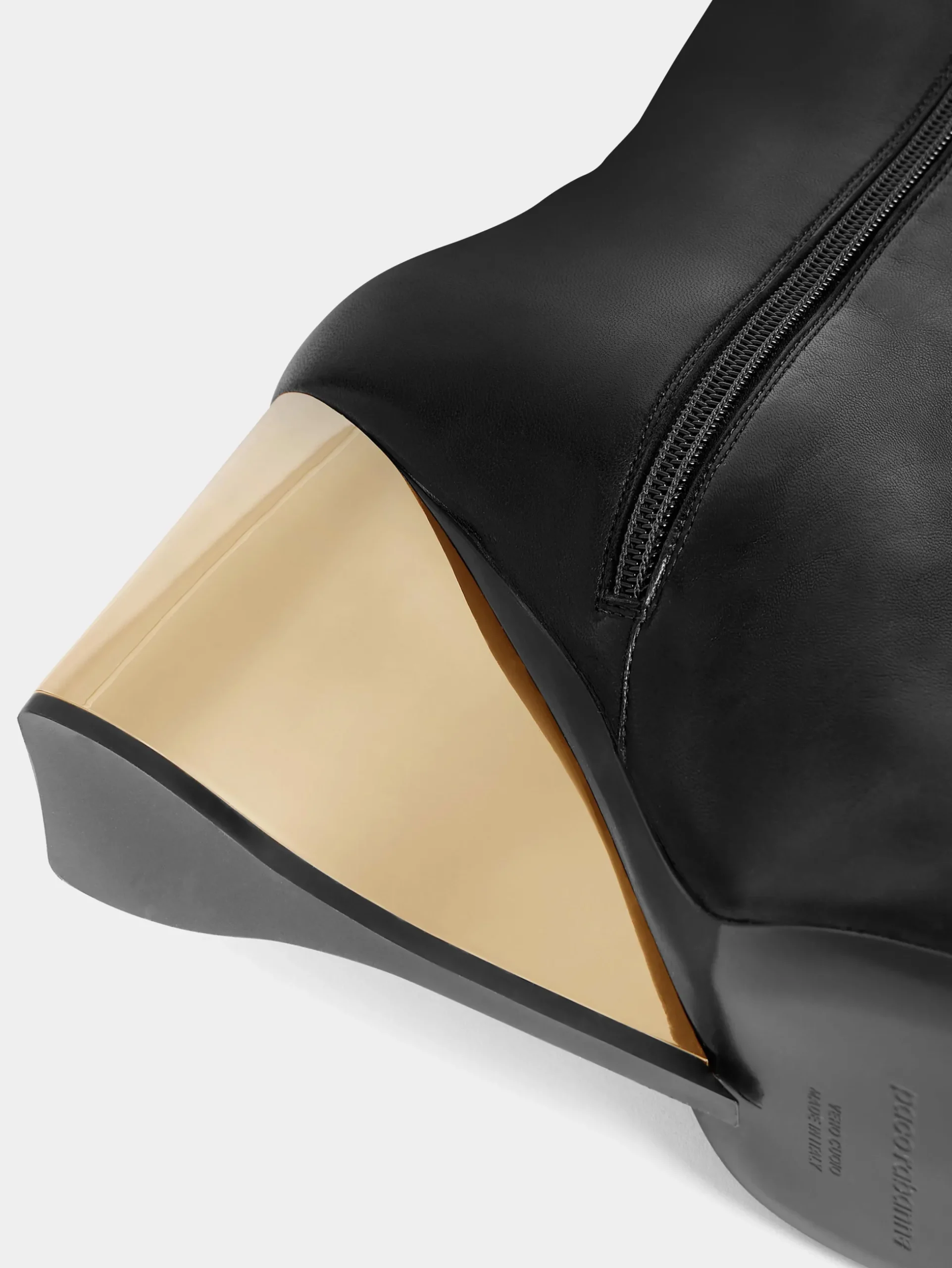 Golden heel Knee-High leather Boots | Rabanne Best