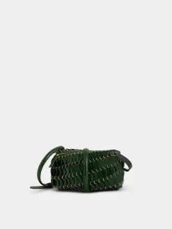 GREEN CROSSBODY PACO LEATHER BAG | Rabanne Best