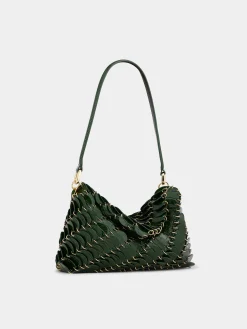 GREEN PACO LEATHER BAG | Rabanne Outlet