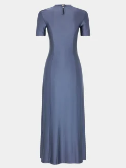 GREY LONG GATHERED DRESS IN JERSEY | Rabanne Best Sale