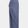 GREY MIDI SKIRT IN JERSEY | Rabanne Shop