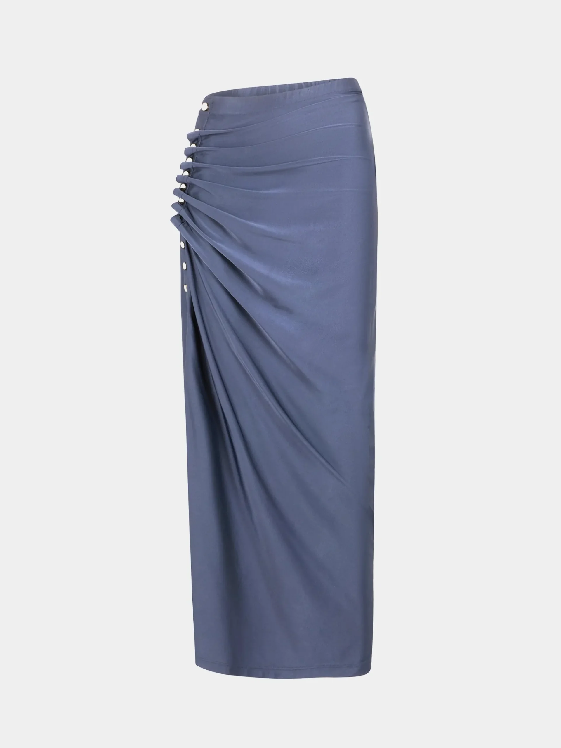 GREY MIDI SKIRT IN JERSEY | Rabanne Shop