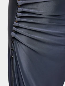 GREY MIDI SKIRT IN JERSEY | Rabanne Shop