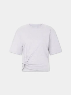 Grey t-shirt with piercing | Rabanne Store