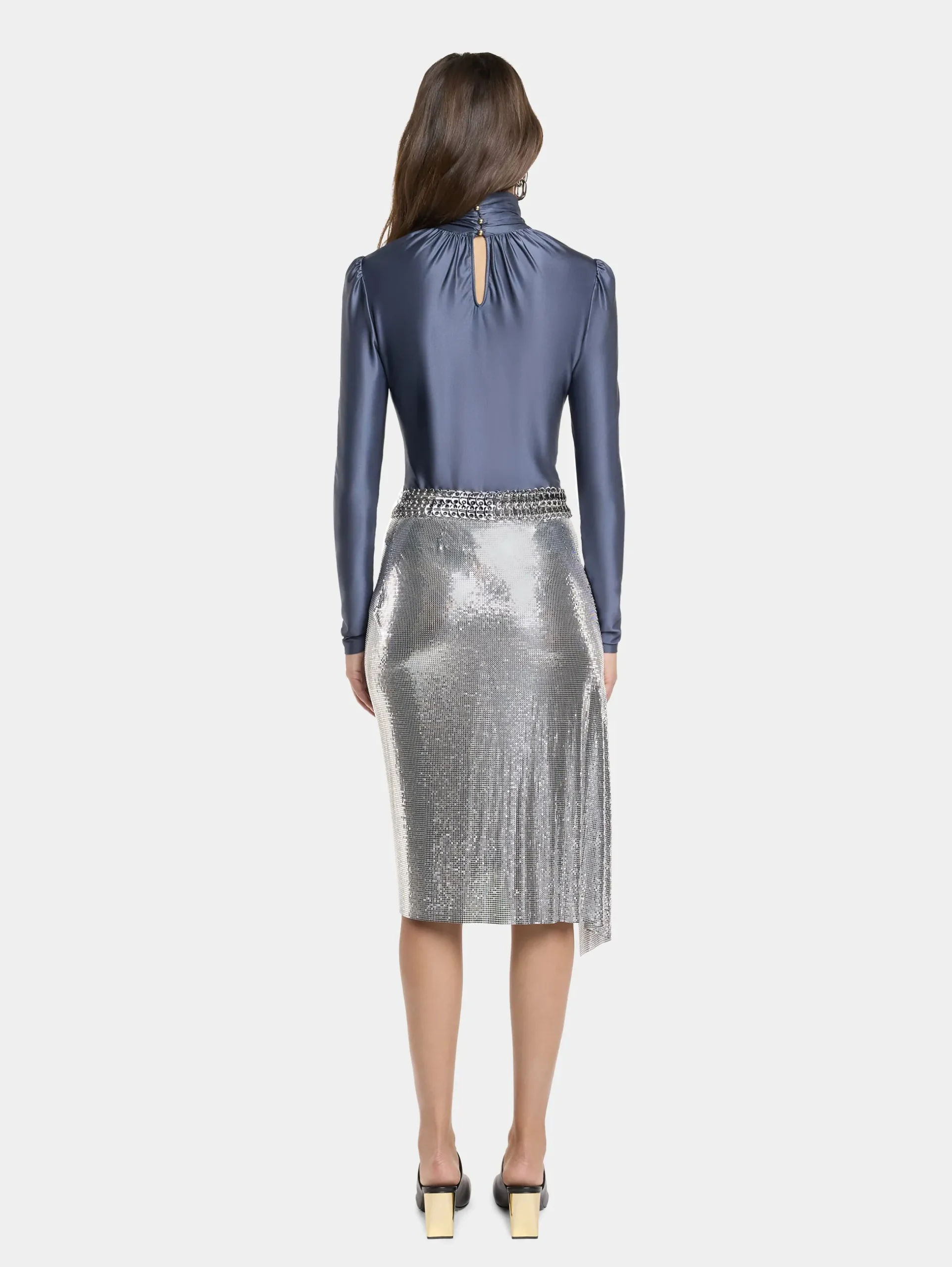HIGH NECK TOP IN JERSEY | Rabanne Discount