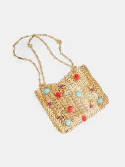 Iconic gold 1969 bag embellished with multi colored pampilles | Rabanne Online