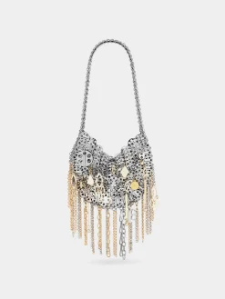 ICONIC SILVER 1969 MOON BAG ASSEMBLED WITH METALLIC PAMPILLES | Rabanne Sale