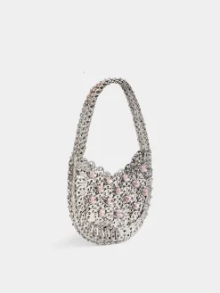Iconic Silver Moon 1969 Bag embellished with Rhinestones | Rabanne Cheap
