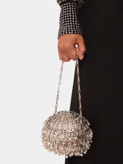 Iconic Silver Sphere 1969 Bag crafted with Crystals | Rabanne Flash Sale